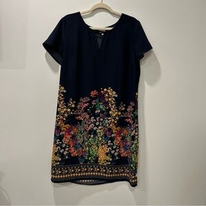 Floral Navy Target Midi Dress